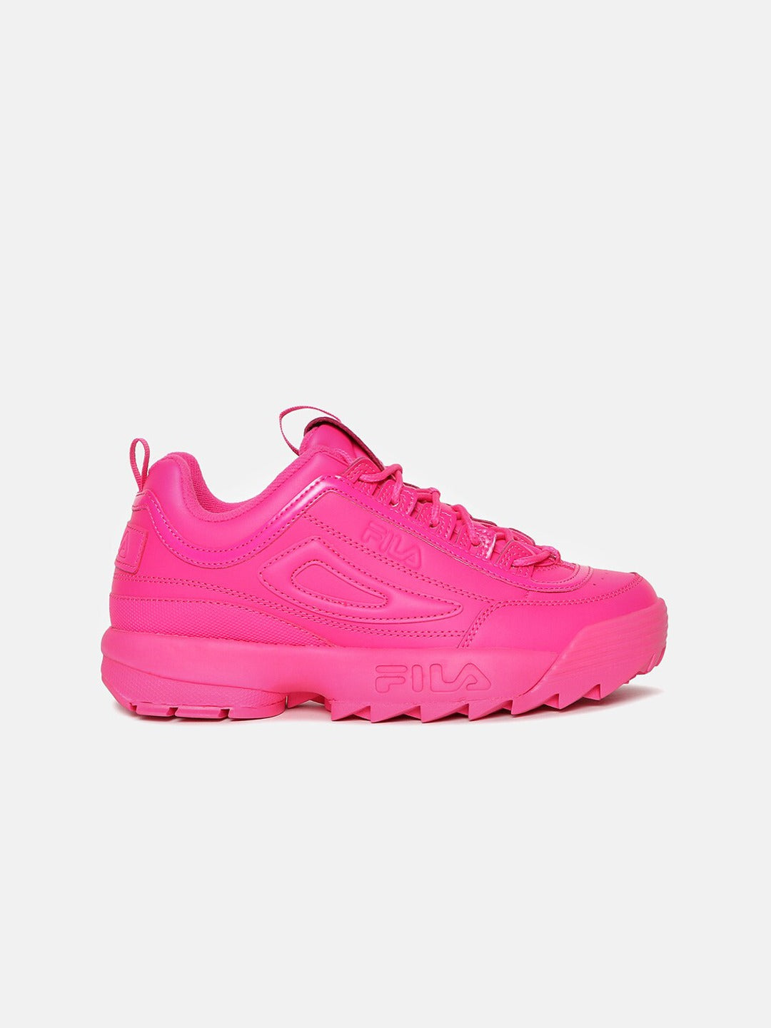 Fila Grey Disruptor II Premium Women's Sneaker (Pink 3)