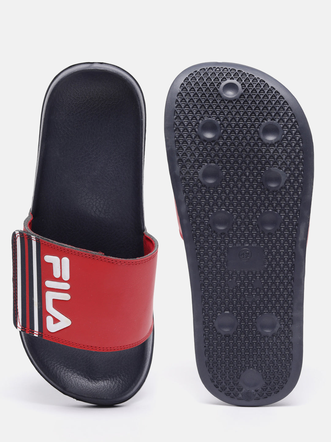Fila Black Slideflex Plus Men's Slides (Peacoat 6)
