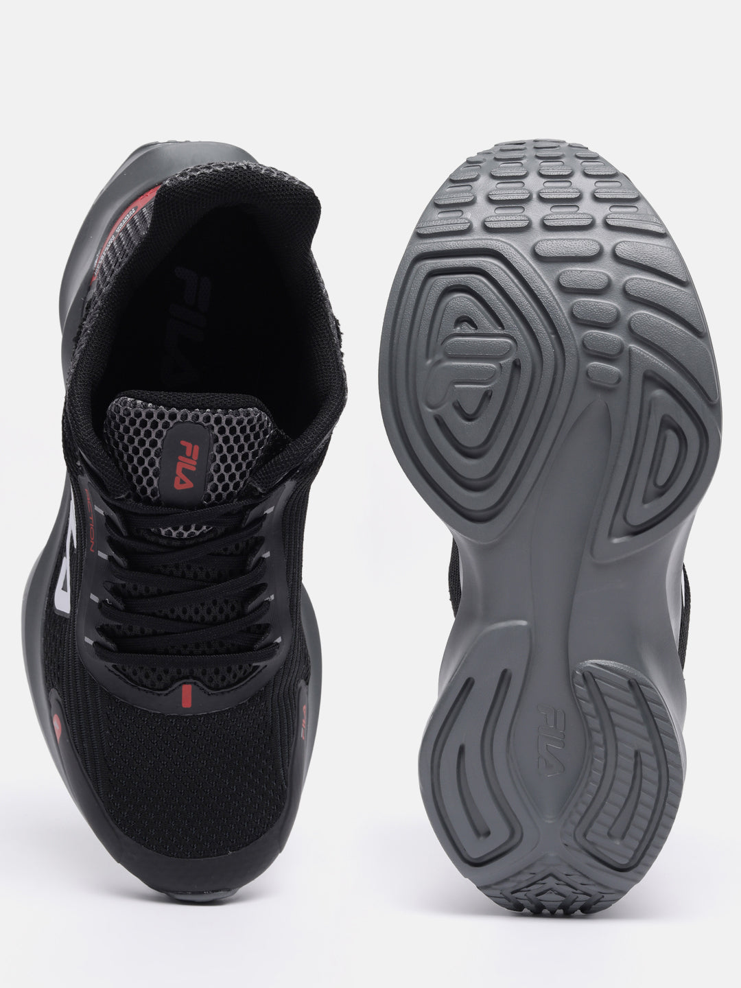 Fila Black Action Men's Running Shoes