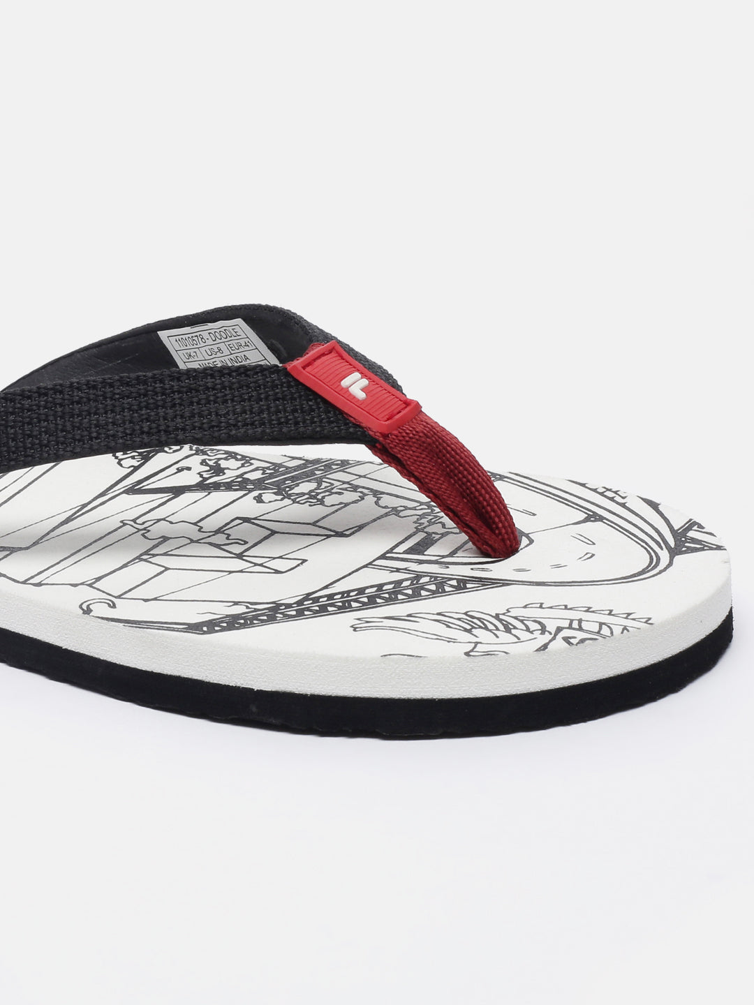 Fila Grey Doodle Unisex Slippers
