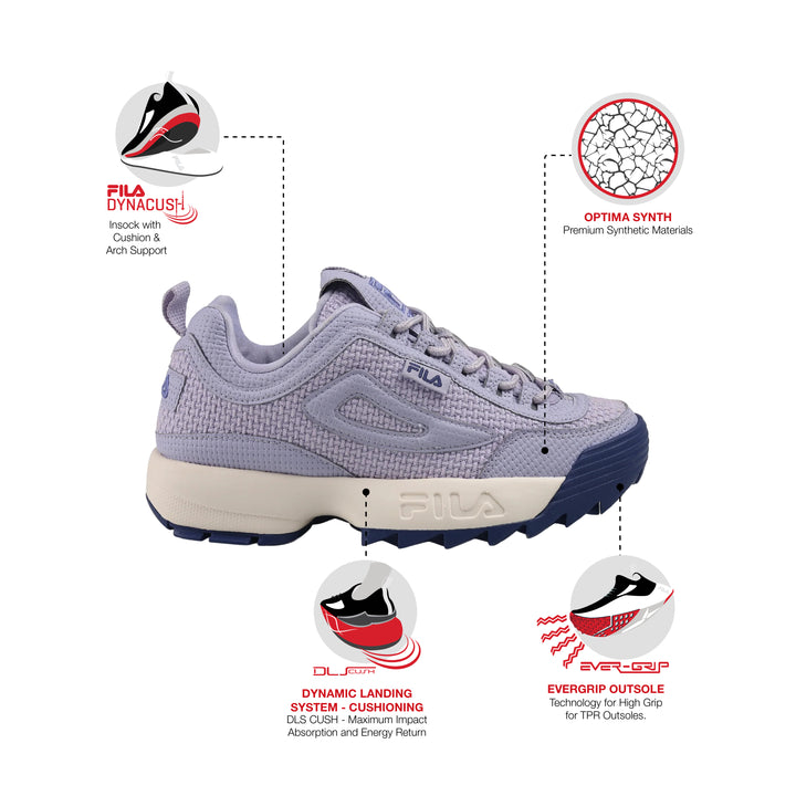 Fila Women Light Purple Disruptor 2 Woven Shoes