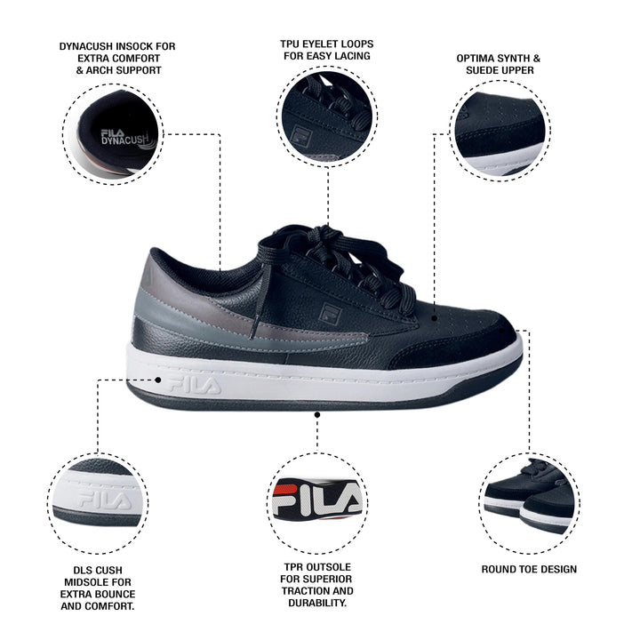 Fila Men Black Tenn Serve Shoes