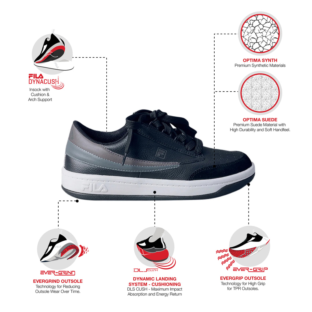 Fila Women Black Tenn Serve Shoes