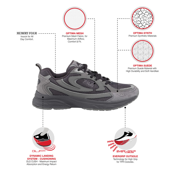 Fila Men Black Volante Evo Lx Shoes