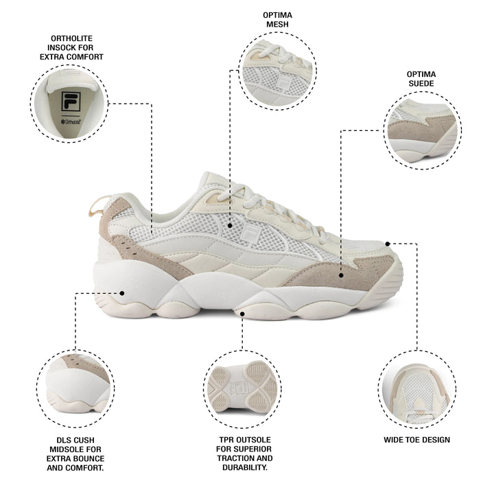 Fila Women Beige Wavy Spaghetti Shoes