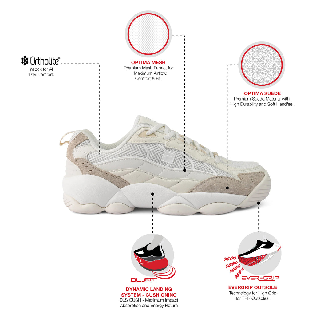 Fila Women Beige Wavy Spaghetti Shoes