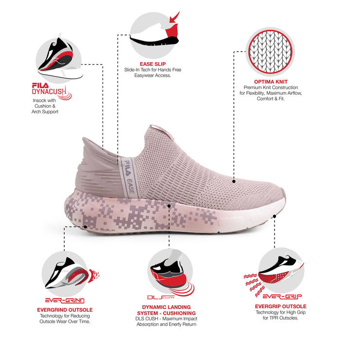 Fila Women Pink Ease Glitz Shoes
