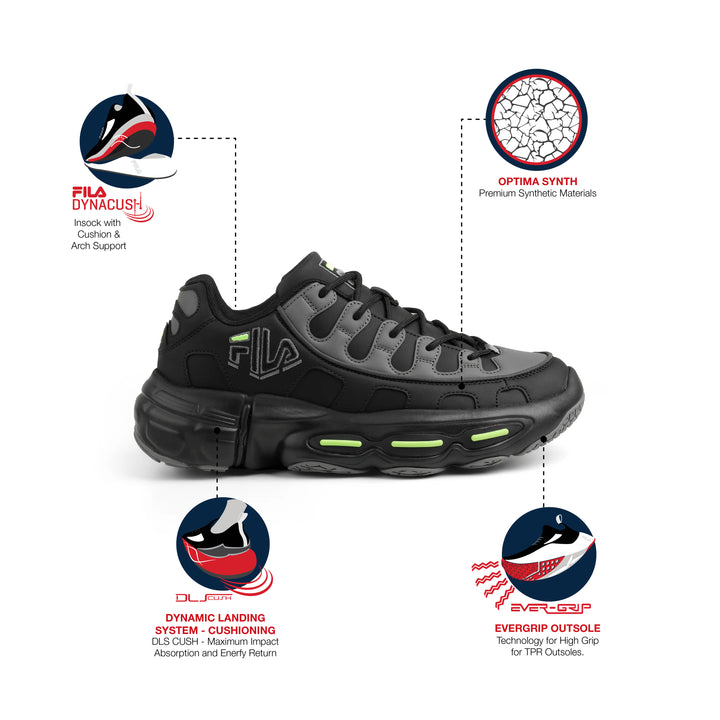 Fila Men Silva Trainer Rampage Black Shoes
