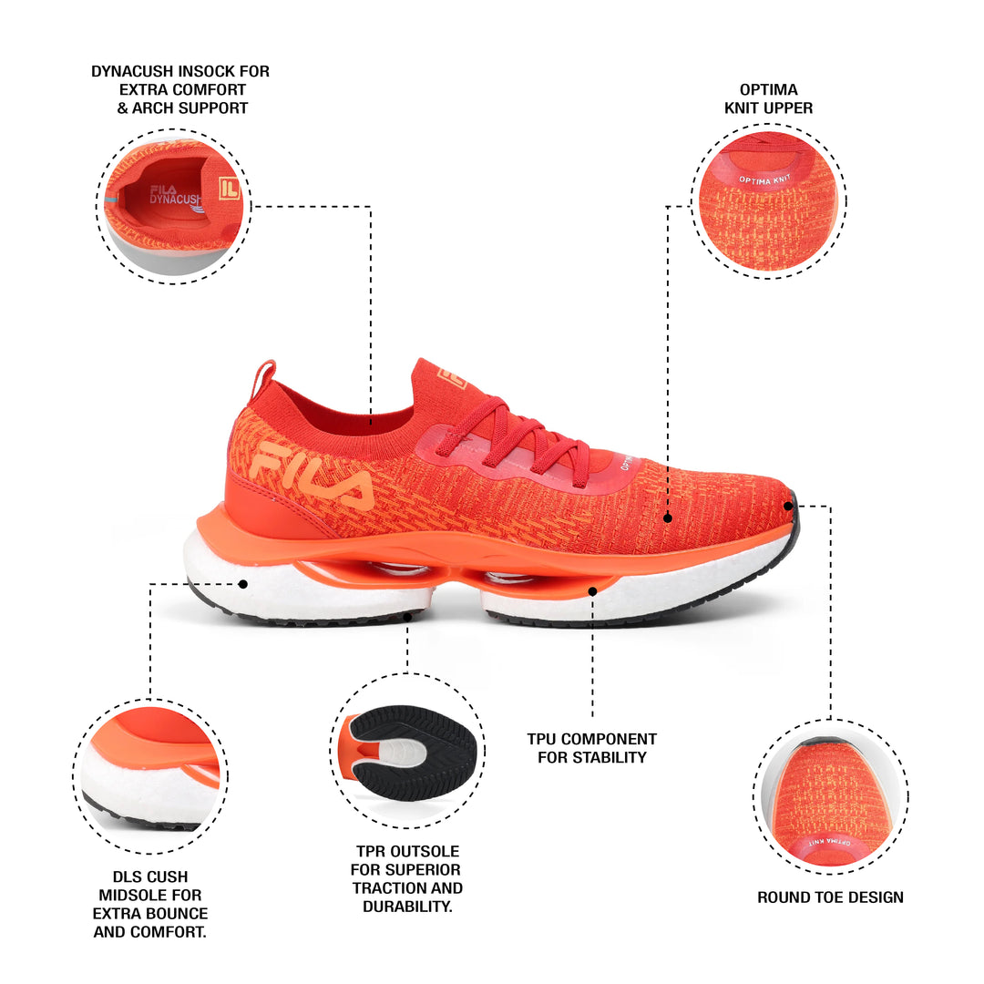 Fila Men Orange Velocity Shoes