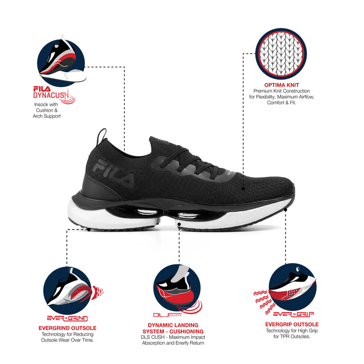 Fila Men Black Velocity Shoes