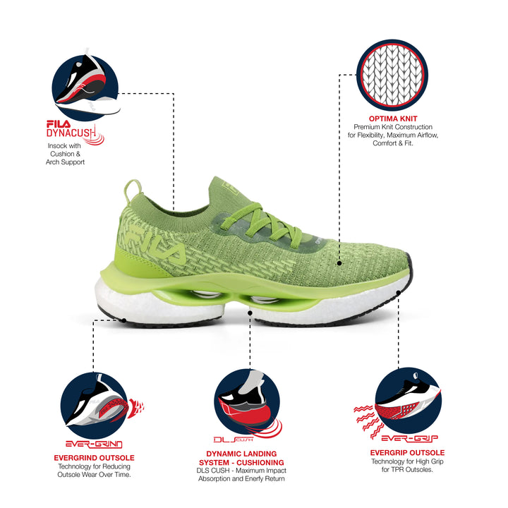Fila Women Light Green Velocity Shoes