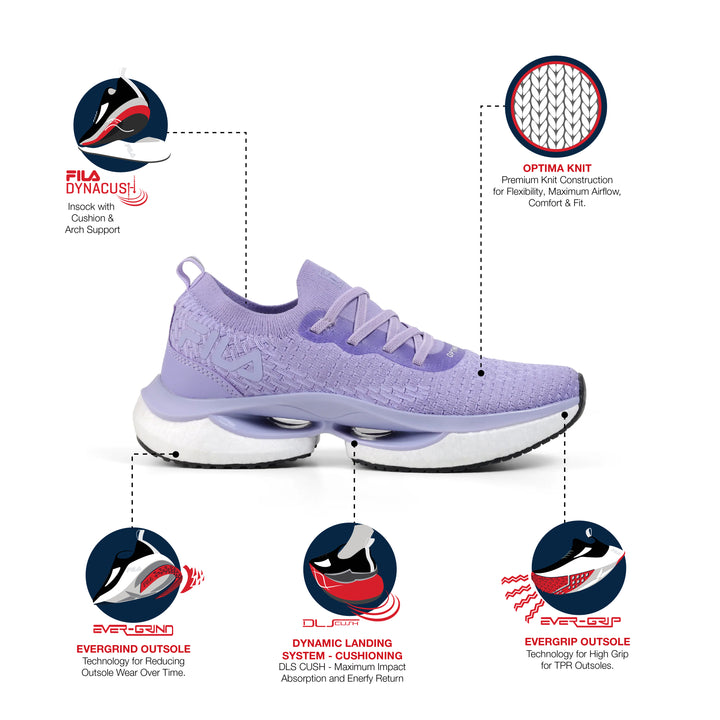 Fila Women Lavander Velocity Shoes