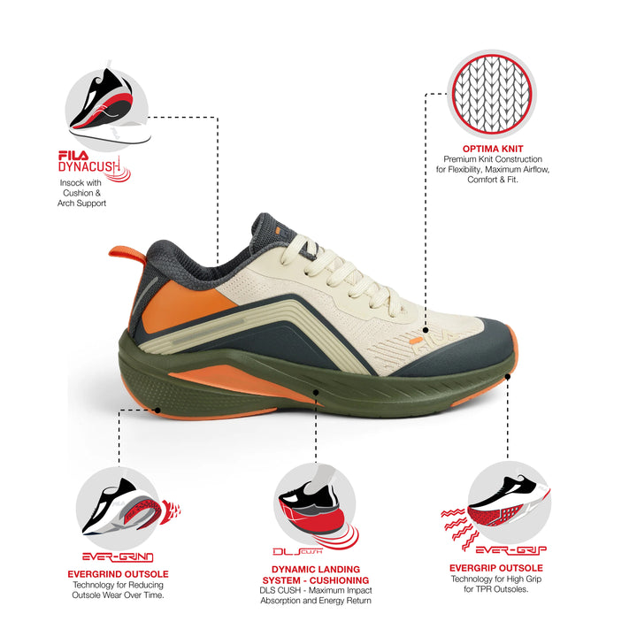 Fila Men Beige Cazer Shoes
