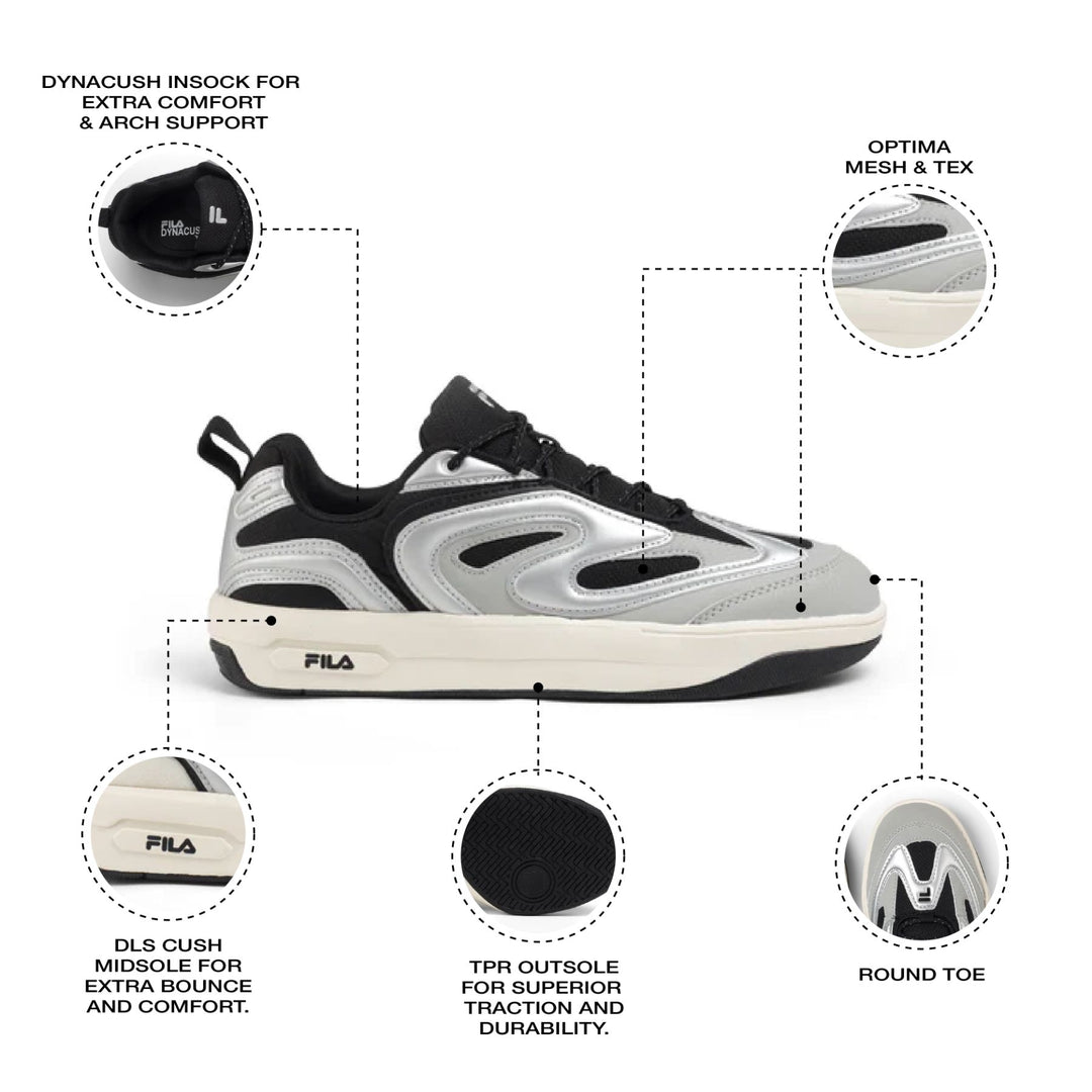 Fila Men Black-Silver Dazer Shoes