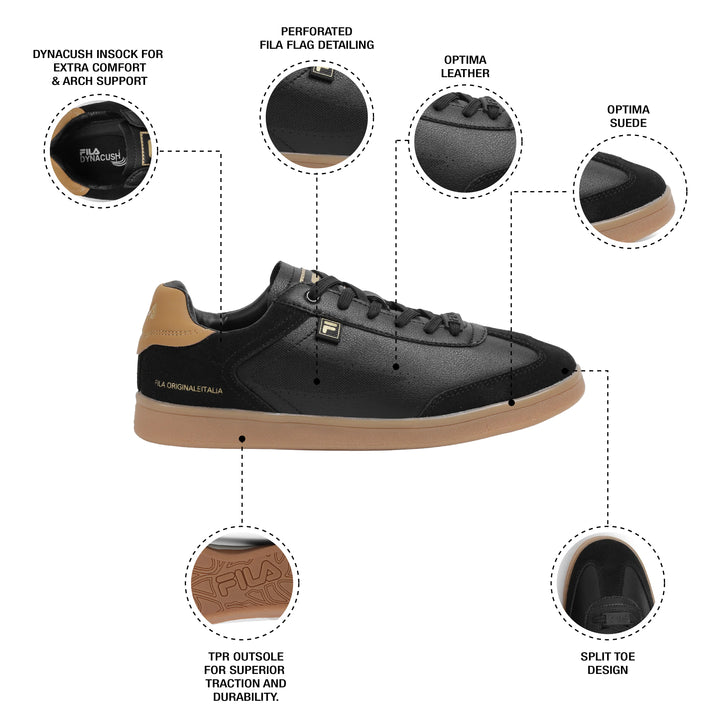 Fila Men Black - Brown Asher Suede Shoes