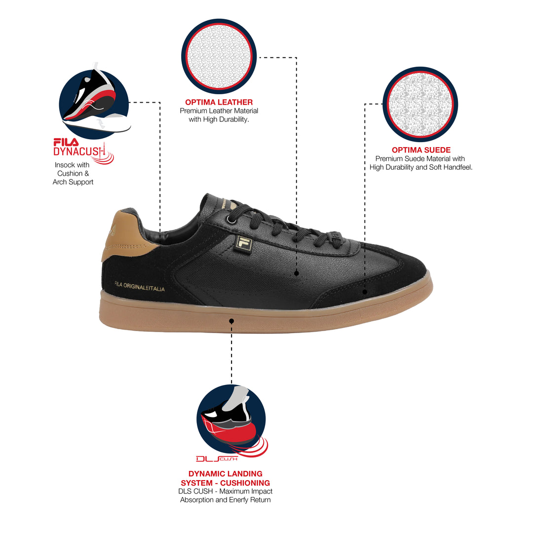 Fila Men Black - Brown Asher Suede Shoes