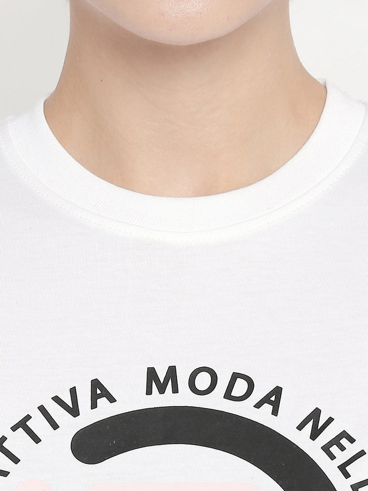 Fila White Flore Women's Graphic T-Shirt