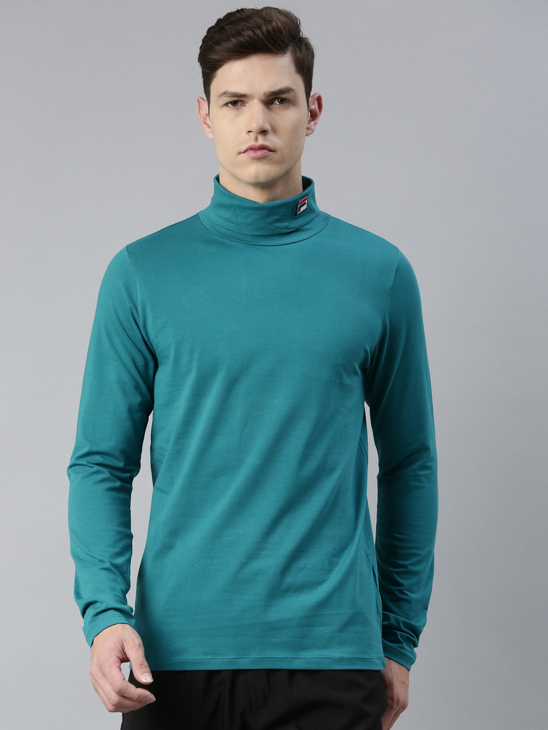 Fila White 19Th Roll Neck Men's Basic T-Shirt