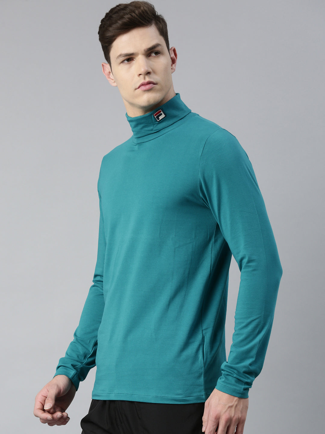 Fila White 19Th Roll Neck Men's Basic T-Shirt