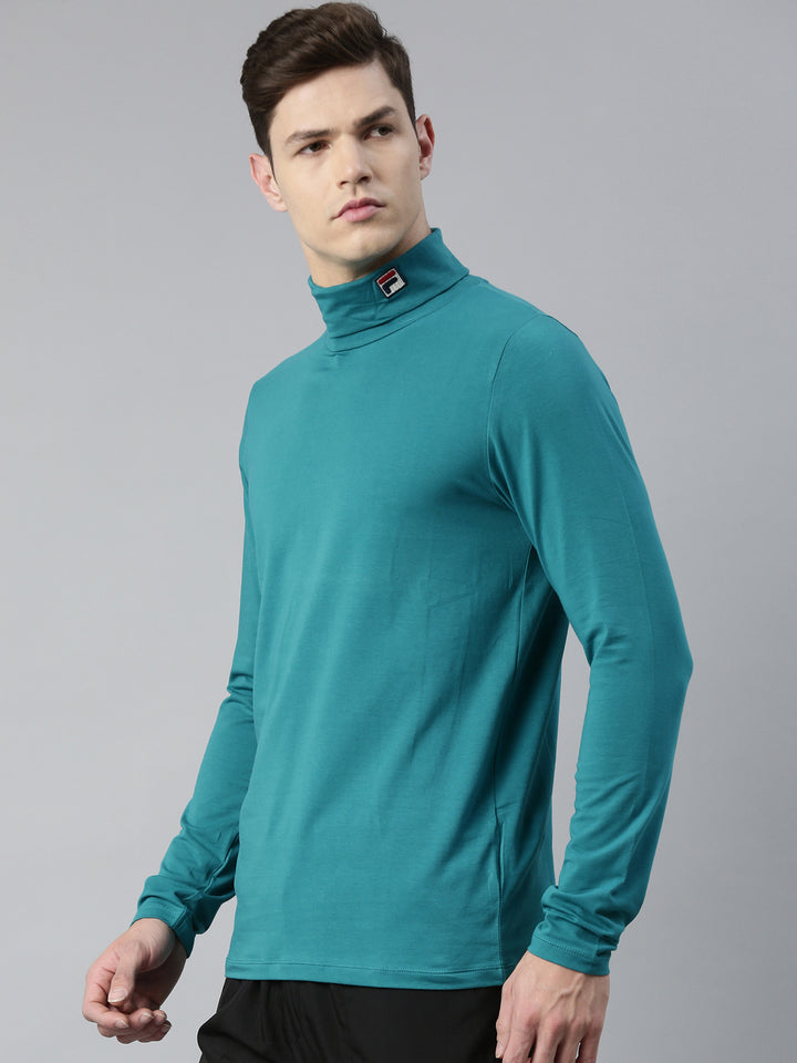 Fila White 19Th Roll Neck Men's Basic T-Shirt