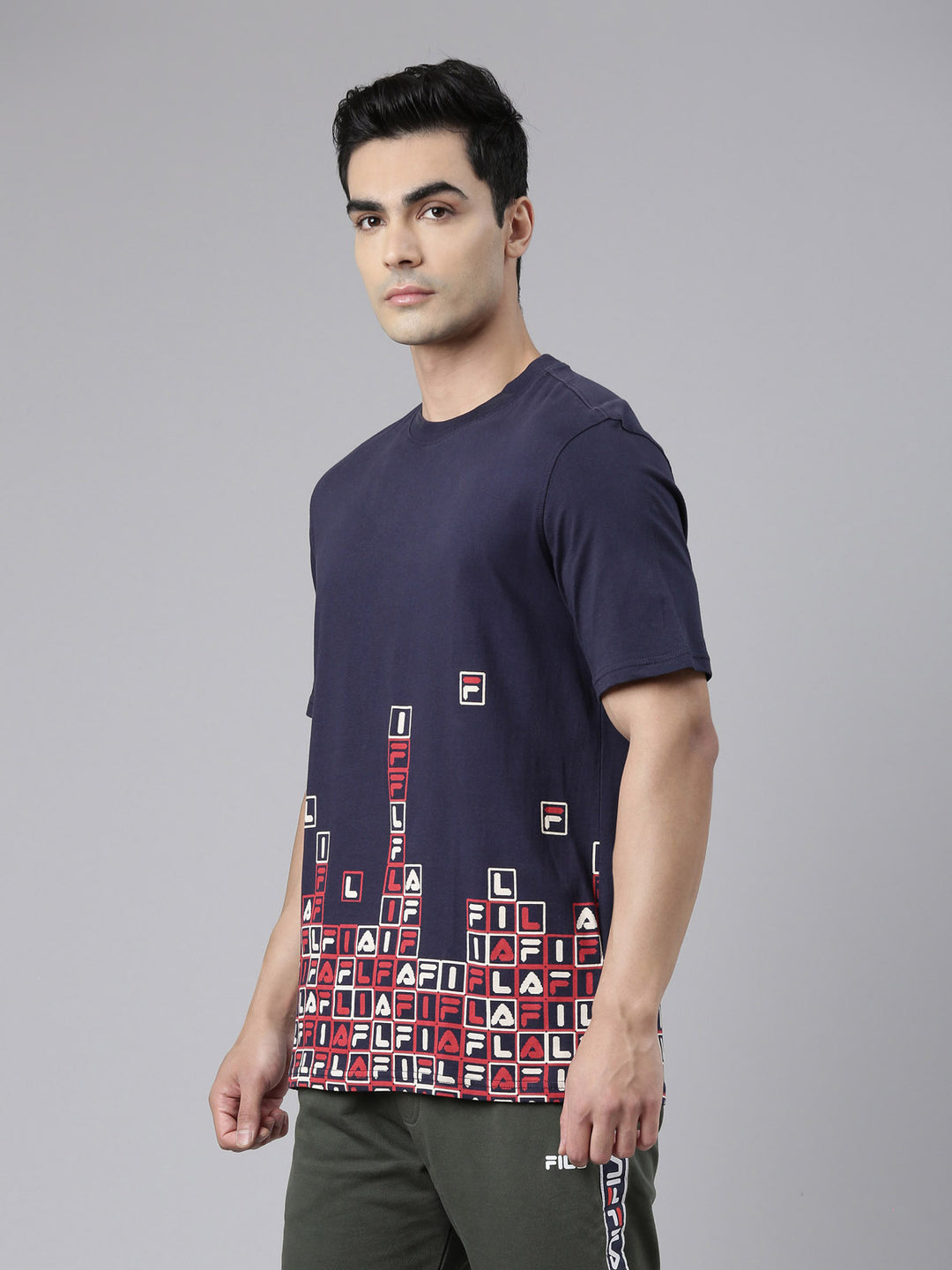 Fila Black Geo Men's Graphic T-Shirt