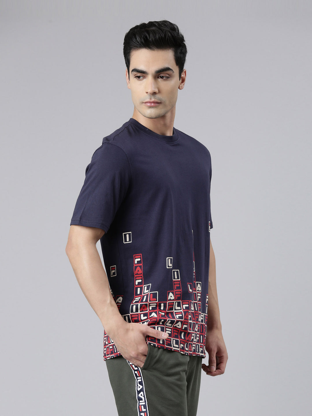 Fila Black Geo Men's Graphic T-Shirt