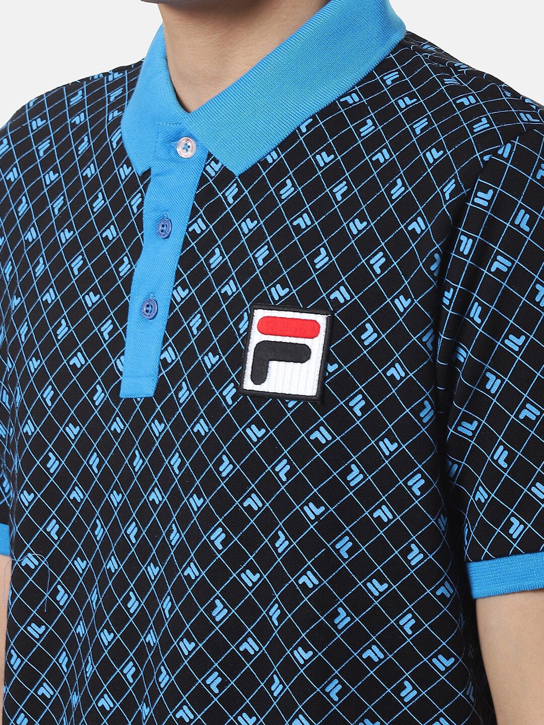 Fila Black Justus Men's Graphic Polo