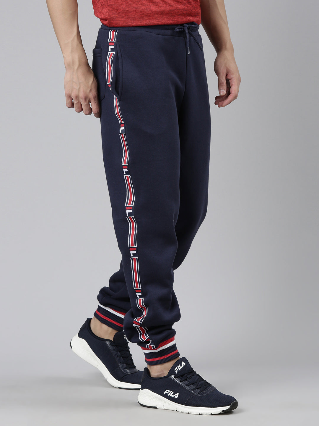 Fila Black Danube Men's Cuffed Joggers