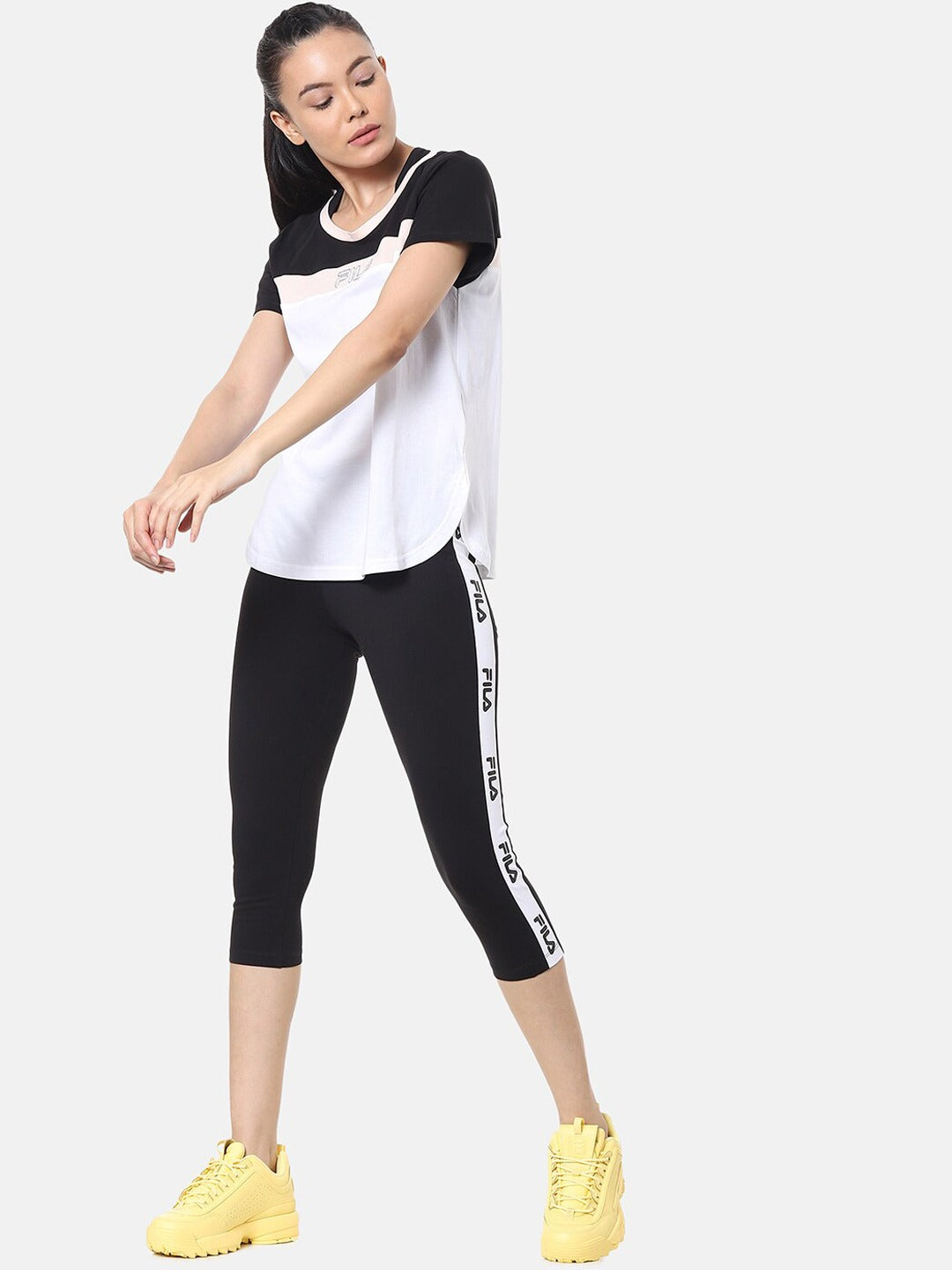 Fila Black Juanita Women's Cut and Sew T-Shirt