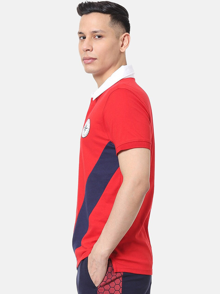 Fila White Biallaster Men's Cut and Sew Polo