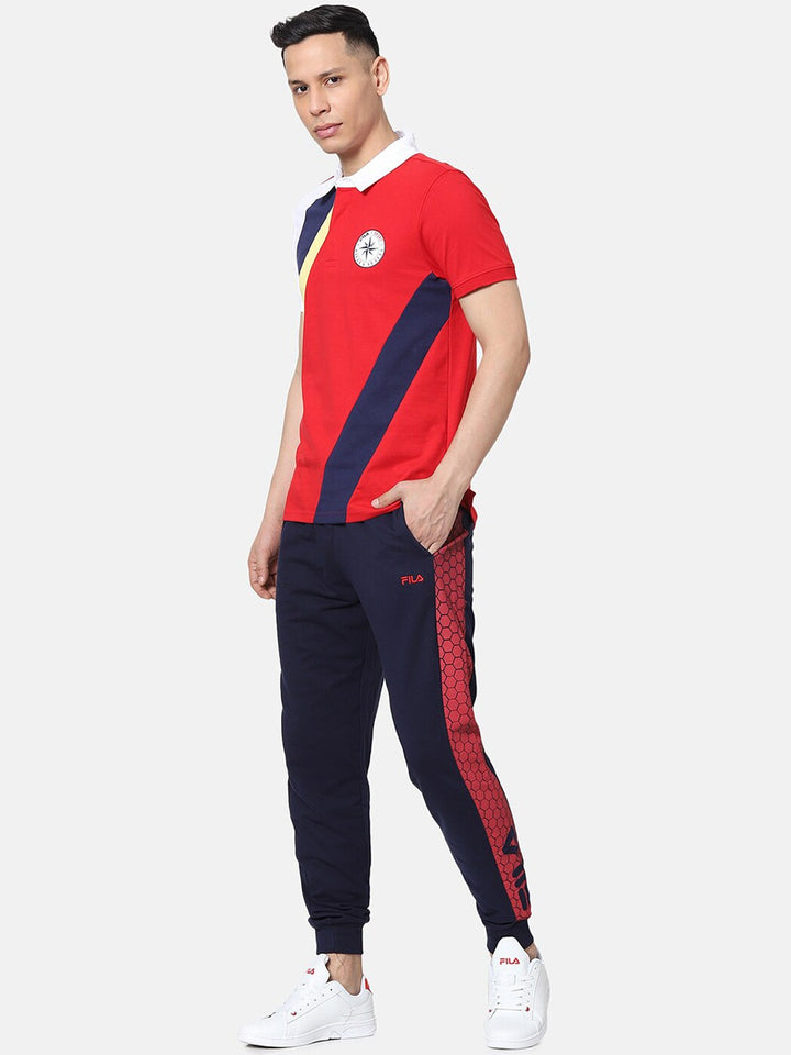 Fila White Biallaster Men's Cut and Sew Polo