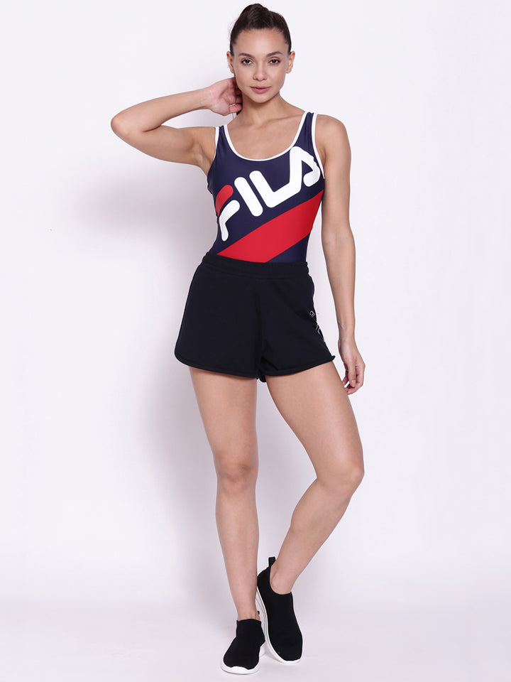 Fila White Mercina Women's Color Block Swimsuit