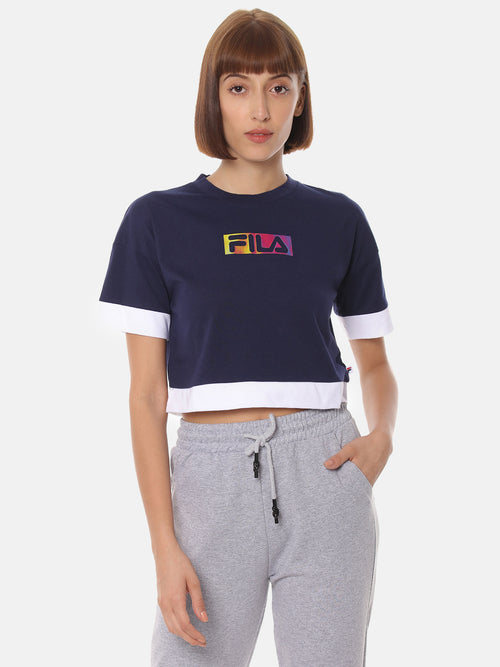 Fila Peacoat Fleur Women's Cropped Top