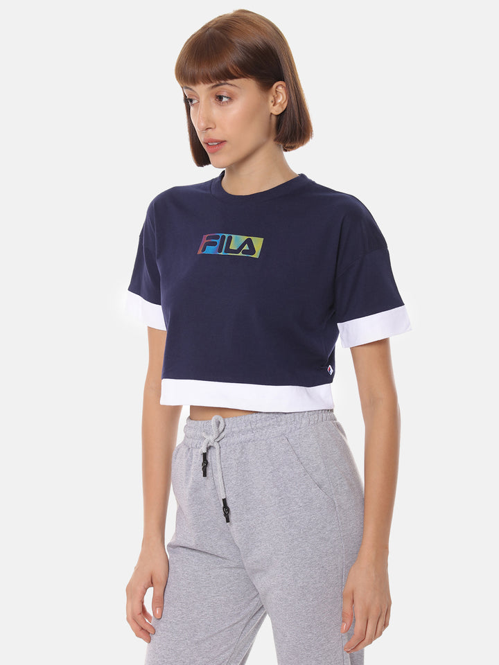 Fila Peacoat Fleur Women's Cropped Top
