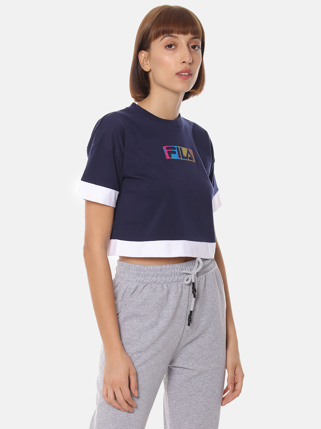 Fila Peacoat Fleur Women's Cropped Top