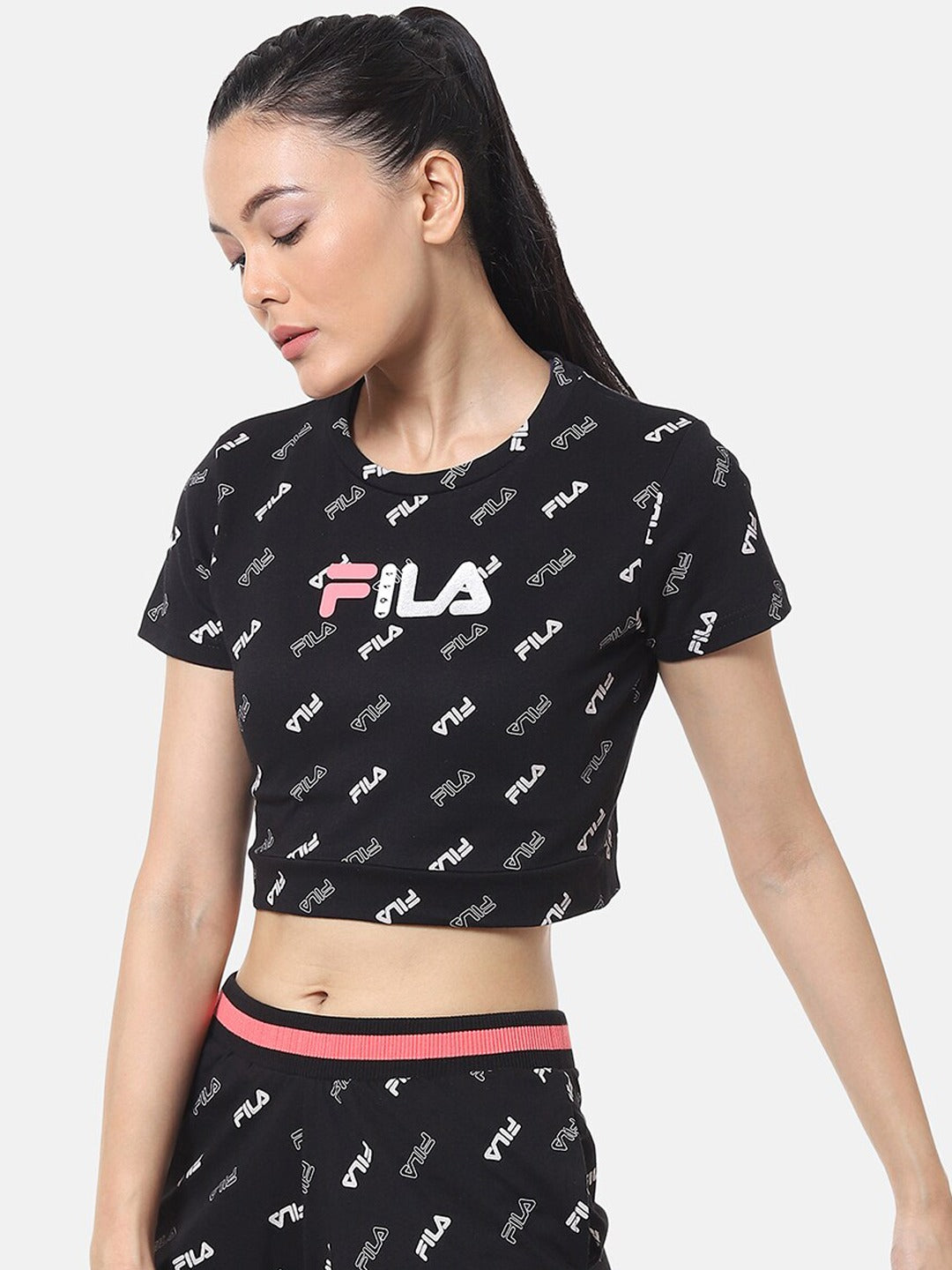Fila Black Kalipso Women's Crop Top