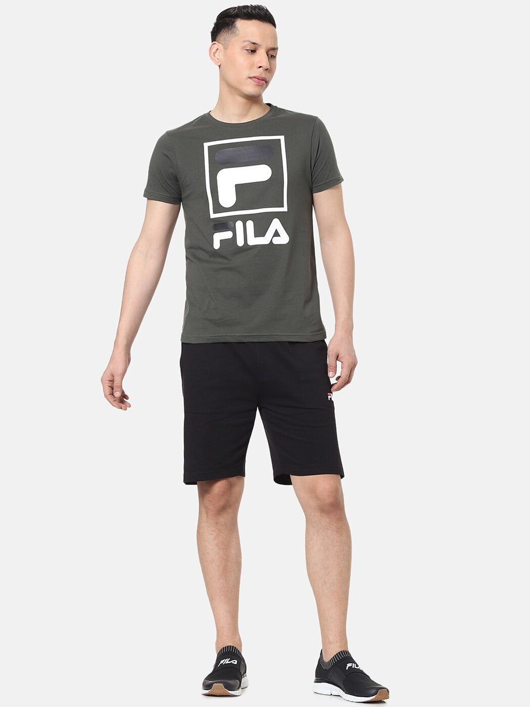 Fila Grey Ryde Men's Logo Shorts