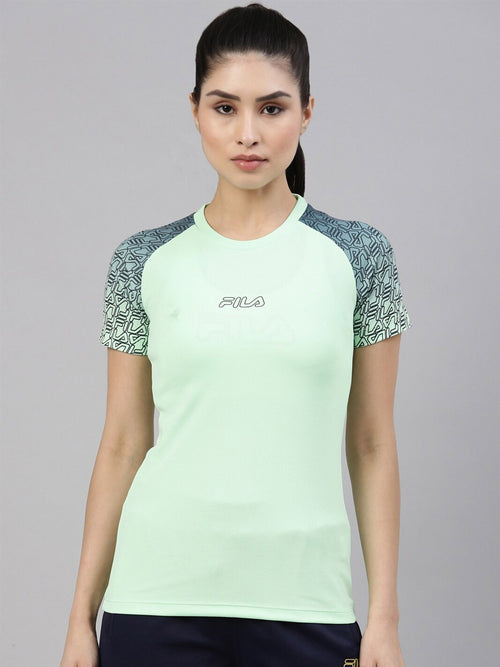 Fila Black Grace Women's Printed Sleeve T-Shirt