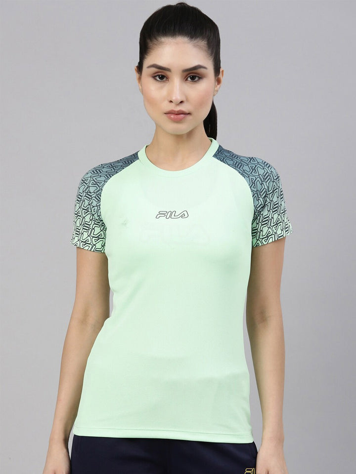 Fila Black Grace Women's Printed Sleeve T-Shirt
