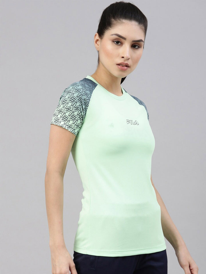 Fila Black Grace Women's Printed Sleeve T-Shirt