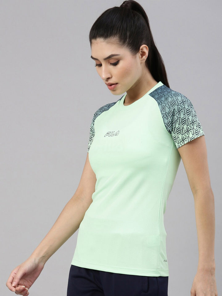 Fila Black Grace Women's Printed Sleeve T-Shirt