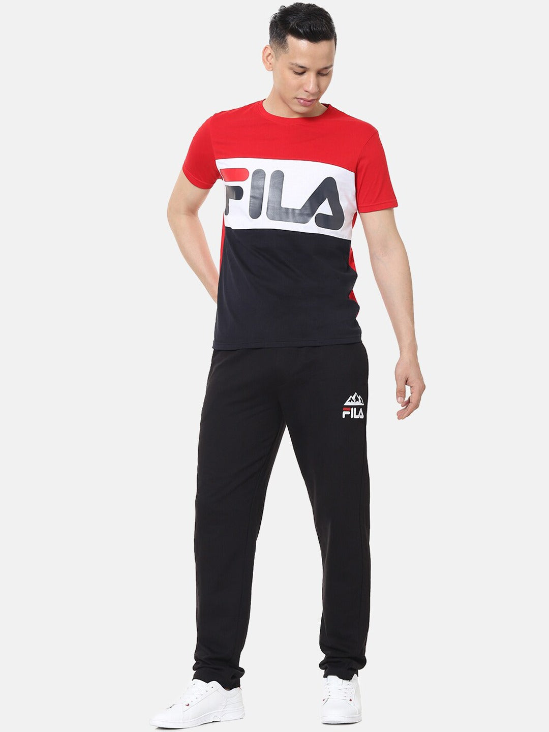 Fila Black Anwar Ss Men's Logo T-Shirt