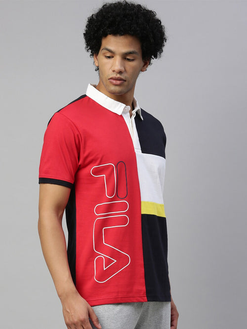 Fila Black Chock Men's Cut and Sew Polo