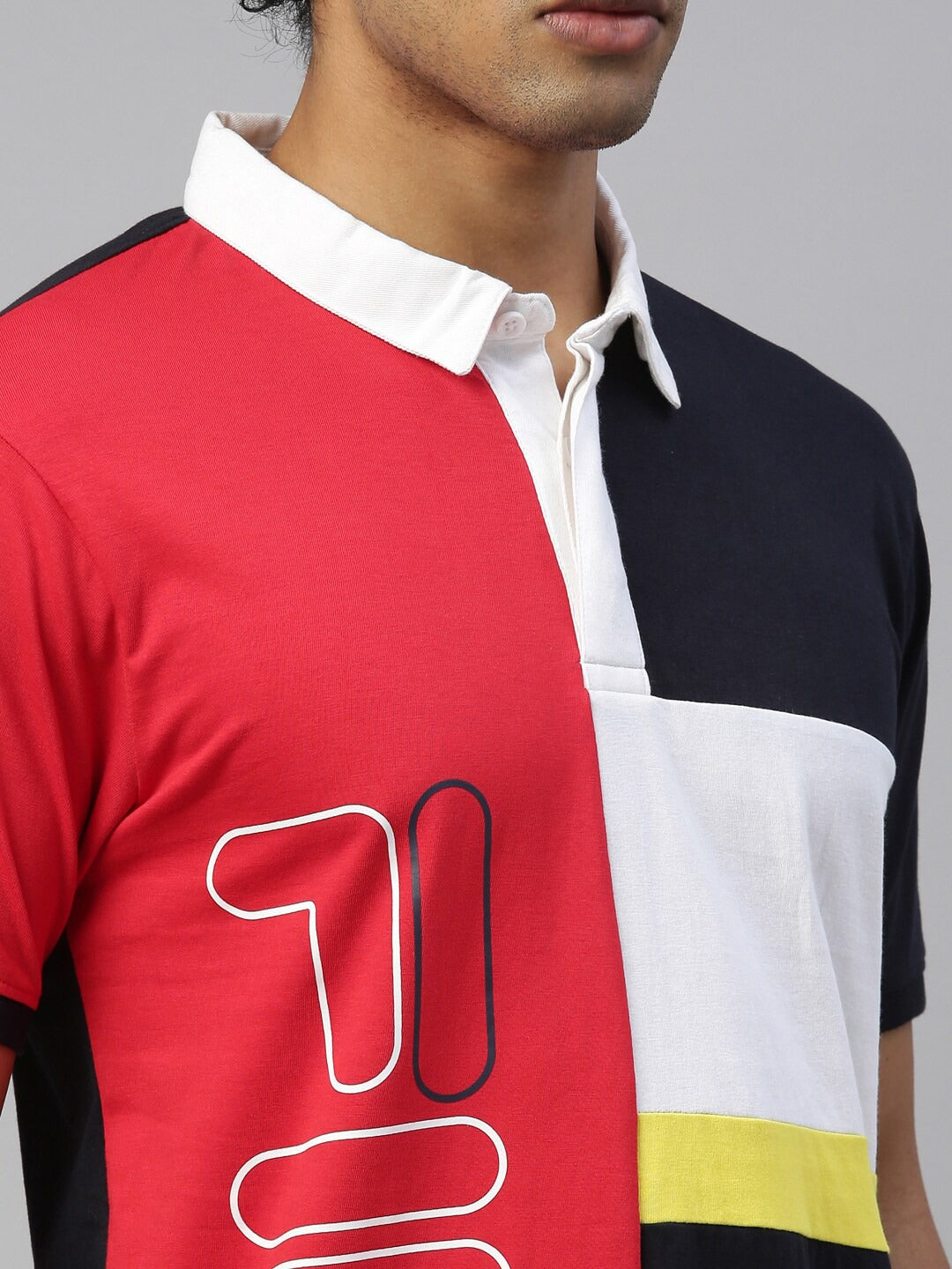 Fila Black Chock Men's Cut and Sew Polo