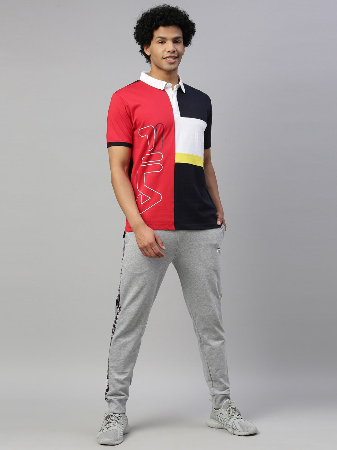 Fila Black Chock Men's Cut and Sew Polo