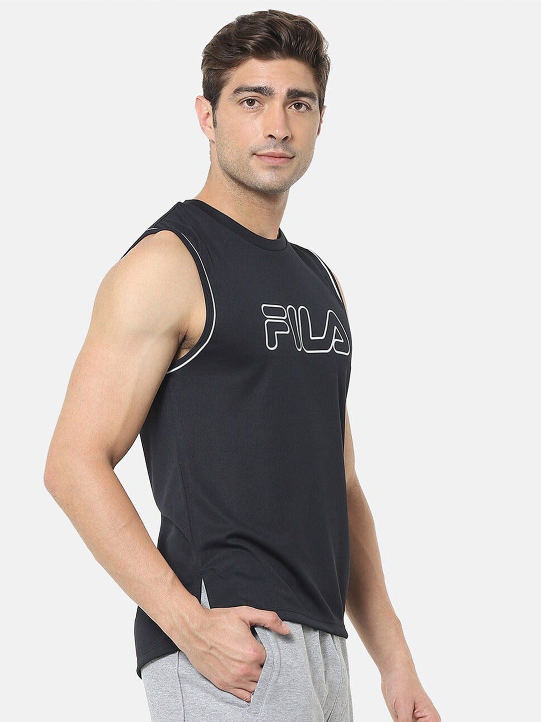 Fila Grey Lucas Men's Logo Tank Top