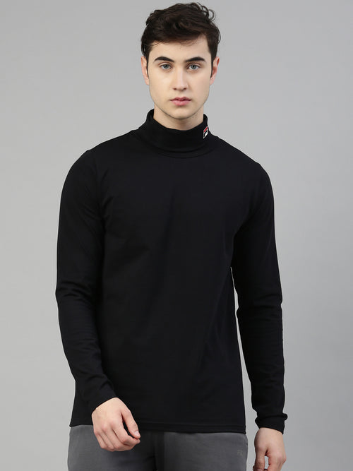 Fila White 19Th Roll Neck Men's Logo T-Shirt