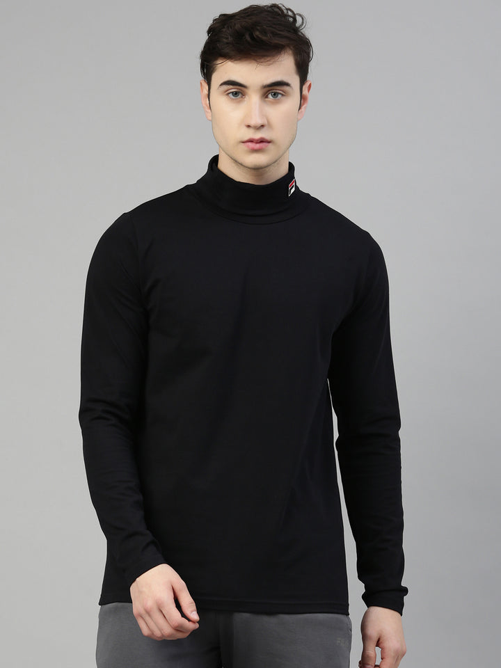 Fila White 19Th Roll Neck Men's Logo T-Shirt