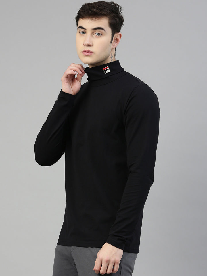 Fila White 19Th Roll Neck Men's Logo T-Shirt