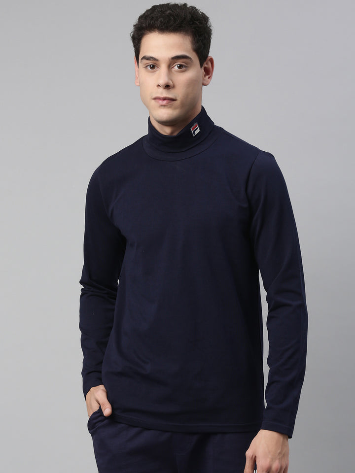 Fila White 19Th Roll Neck Men's Logo T-Shirt
